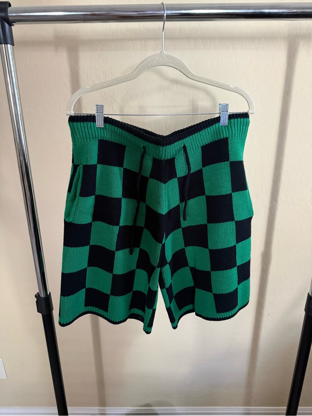 Green & Black Checkerboard Knit Set - Picture 4 of 5